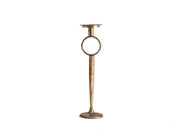 Candelabro dorado con aro