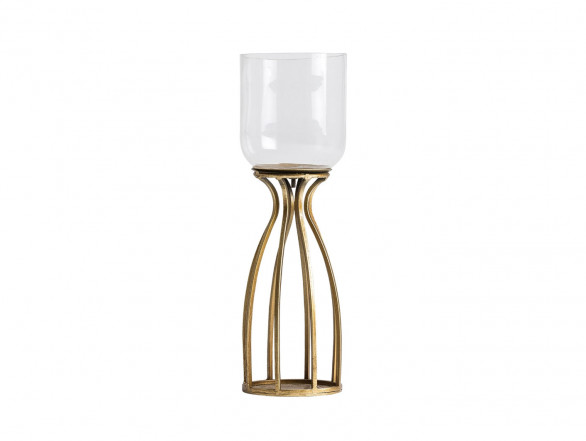 Candelabro barrotes dorados