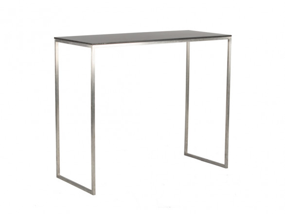 Mesa acero tablero negro