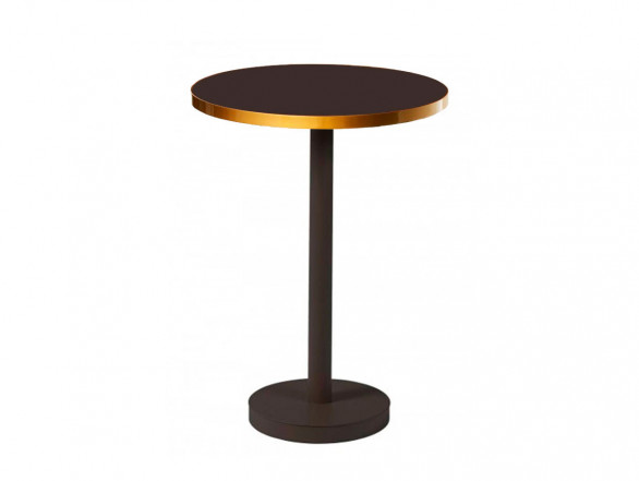 Mesa cóctel Finley borde dorado