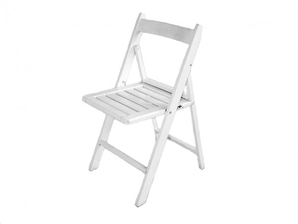 Silla plegable blanca
